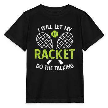 Tennisplatz Spruch Für Tennis - Stanley/Stella Kinder T-Shirt MINI CREATOR  - Schwarz - Vorne - Mikhail (115cm)