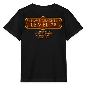 Ich Habe Die Stufe 28 Erreicht Rpg Online Gaming - Stanley/Stella Kinder T-Shirt MINI CREATOR  - Schwarz - Vorne - Mikhail (115cm)