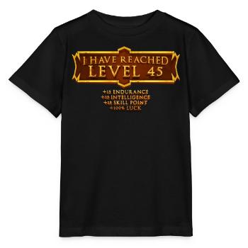 Ich Habe Die Stufe 45 Erreicht Rpg Online Gaming - Stanley/Stella Kinder T-Shirt MINI CREATOR  - Schwarz - Vorne - Mikhail (115cm)