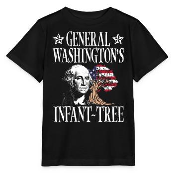 General Washingtons Säuglingsbaum 4. Juli - Stanley/Stella Kinder T-Shirt MINI CREATOR  - Schwarz - Vorne - Mikhail (115cm)