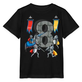 Chevaliers médiévaux Histoire médiévale - T-shirt bio MINI CREATOR Stanley/Stella Enfant - noir - Devant - Mikhail (115cm)