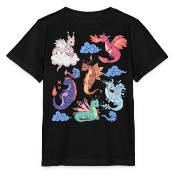 Flight of Dragons Mignon Élémentaire Mythique - T-shirt bio MINI CREATOR Stanley/Stella Enfant - noir - Devant - Mikhail (115cm)