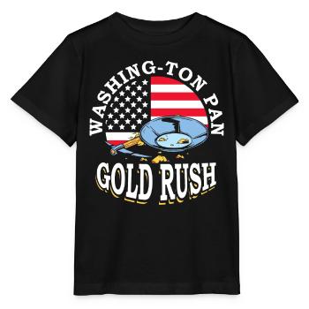 Washing-ton Pan Gold Rush Mining July 4 Miner - Stanley/Stella MINI CREATOR Kids’ T-Shirt - black - Front - Mikhail (115cm)