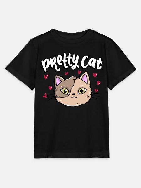 Pretty Cat Meow Kitten Animal Rights Movement Advocacy - Stanley/Stella MINI CREATOR Kids’ T-Shirt - black