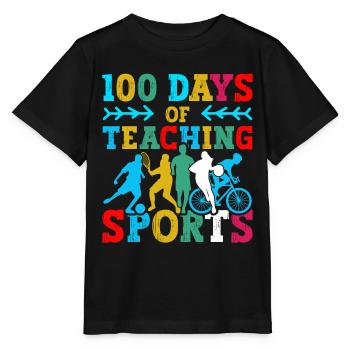 100 Tage Sportunterricht Schulfachlehrer - Stanley/Stella Kinder T-Shirt MINI CREATOR  - Schwarz - Vorne - Mikhail (115cm)