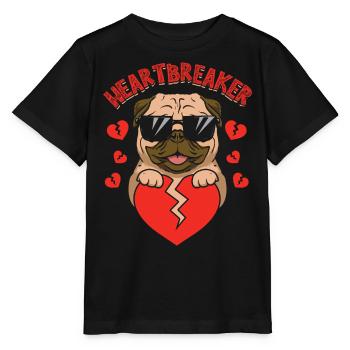 Anti-valentine's Day Single Heartbreaker - Stanley/Stella MINI CREATOR Kids’ T-Shirt - black - Front - Mikhail (115cm)