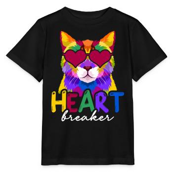 Anti-valentine's Day Single Heartbreaker - Stanley/Stella MINI CREATOR Kids’ T-Shirt - black - Front - Mikhail (115cm)