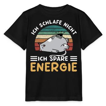 Ich Schlafe Nicht Ich Spare Energie Morgenmuffel - Stanley/Stella Kinder T-Shirt MINI CREATOR  - Schwarz - Vorne - Mikhail (115cm)