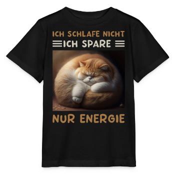 Ich Schlafe Nicht Ich Spare Energie Morgenmuffel - Stanley/Stella Kinder T-Shirt MINI CREATOR  - Schwarz - Vorne - Mikhail (115cm)