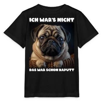 Ich War Das Nicht Das War Schon Kaputt - Stanley/Stella Kinder T-Shirt MINI CREATOR  - Schwarz - Vorne - Mikhail (115cm)