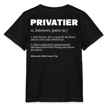 Privatier Definition - Stanley/Stella Kinder T-Shirt MINI CREATOR  - Schwarz - Vorne - Mikhail (115cm)