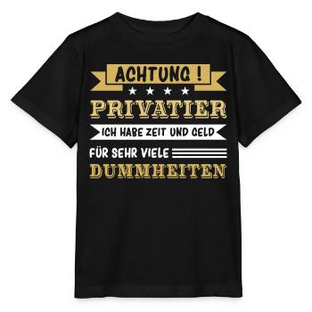 Achtung Privatier - Stanley/Stella Kinder T-Shirt MINI CREATOR  - Schwarz - Vorne - Mikhail (115cm)