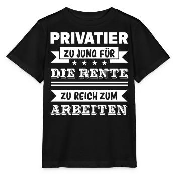 Privatier Zu Jung Für Die Rente - Stanley/Stella Kinder T-Shirt MINI CREATOR  - Schwarz - Vorne - Mikhail (115cm)