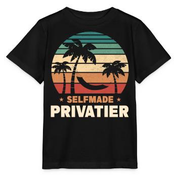 Selfmade Privatier - Stanley/Stella Kinder T-Shirt MINI CREATOR  - Schwarz - Vorne - Mikhail (115cm)