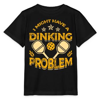 J’ai peut-être un problème d’alcool pickleball - T-shirt bio MINI CREATOR Stanley/Stella Enfant - noir - Devant - Mikhail (115cm)