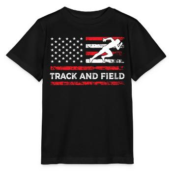 Athletics American Sports Flag - Stanley/Stella MINI CREATOR Kids’ T-Shirt - black - Front - Mikhail (115cm)