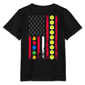Autism Awareness Month American Sports - Stanley/Stella MINI CREATOR Kids’ T-Shirt - black - Front - Mikhail (115cm)