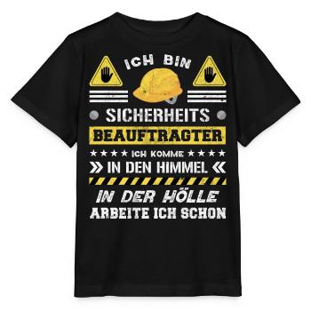 Safety Manager Sicherheitsbeauftragter - Stanley/Stella Kinder T-Shirt MINI CREATOR  - Schwarz - Vorne - Mikhail (115cm)