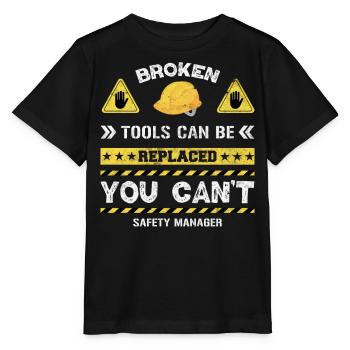 Safety Manager Sicherheitsbeauftragter - Stanley/Stella Kinder T-Shirt MINI CREATOR  - Schwarz - Vorne - Mikhail (115cm)