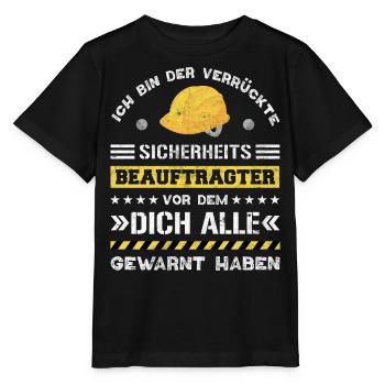 Safety Manager Sicherheitsbeauftragter - Stanley/Stella Kinder T-Shirt MINI CREATOR  - Schwarz - Vorne - Mikhail (115cm)