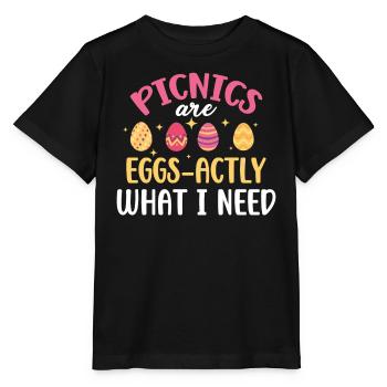 Picknicks Sind Eier - Genau Das, Was Ich Brauche - Stanley/Stella Kinder T-Shirt MINI CREATOR  - Schwarz - Vorne - Mikhail (115cm)