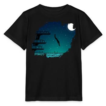 Sprungbrett Schwimmen Sport Schwimmer - Stanley/Stella Kinder T-Shirt MINI CREATOR  - Schwarz - Vorne - Mikhail (115cm)