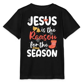 Jesus is the reason for the season - Stanley/Stella MINI CREATOR Kids’ T-Shirt - black - Front - Mikhail (115cm)