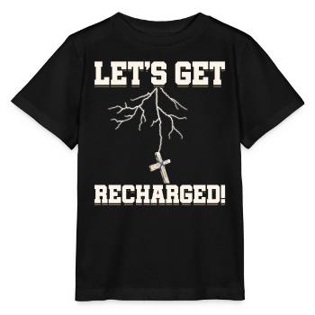 Let's Recharge Christian Holiness - Stanley/Stella MINI CREATOR Kids’ T-Shirt - black - Front - Mikhail (115cm)