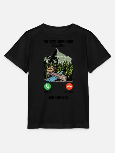 Das Nächste Abenteuer Ruft Wanderer Camp - Stanley/Stella Kinder T-Shirt MINI CREATOR  - Schwarz