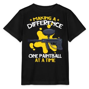 Einen Unterschied Machen Ein Mannschaftssportler - Stanley/Stella Kinder T-Shirt MINI CREATOR  - Schwarz - Vorne - Mikhail (115cm)