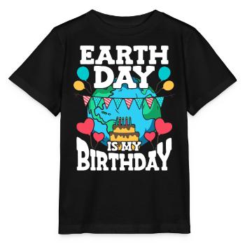 Le Jour de la Terre est ma fête d’anniversaire - T-shirt bio MINI CREATOR Stanley/Stella Enfant - noir - Devant - Mikhail (115cm)