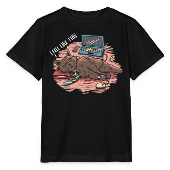 I feel like this stress-conscious, tired, - Stanley/Stella MINI CREATOR Kids’ T-Shirt - black - Front - Mikhail (115cm)