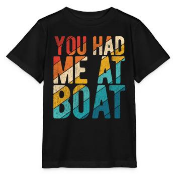 Segelboot Kapitän Spruch Zum Segeln - Stanley/Stella Kinder T-Shirt MINI CREATOR  - Schwarz - Vorne - Mikhail (115cm)