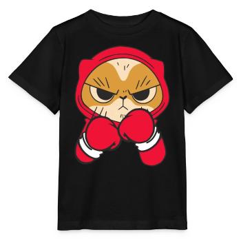 Cat Boxer Martial Athlète Sparring Sports de combat - T-shirt bio MINI CREATOR Stanley/Stella Enfant - noir - Devant - Mikhail (115cm)