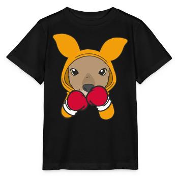 Kangourou Boxeur Martial Athlète Sparring Sport Boxe - T-shirt bio MINI CREATOR Stanley/Stella Enfant - noir - Devant - Mikhail (115cm)