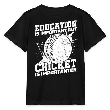 Bildung Ist Wichtig, Aber Schlagball-sport Kricket - Stanley/Stella Kinder T-Shirt MINI CREATOR  - Schwarz - Vorne - Mikhail (115cm)