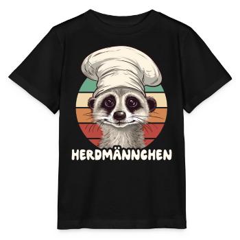 Herdmännchen Erdmännchen Koch - Stanley/Stella Kinder T-Shirt MINI CREATOR  - Schwarz - Vorne - Mikhail (115cm)