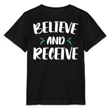 Glauben Und Empfangen Christlicher Glaube An Gott - Stanley/Stella Kinder T-Shirt MINI CREATOR  - Schwarz - Vorne - Mikhail (115cm)
