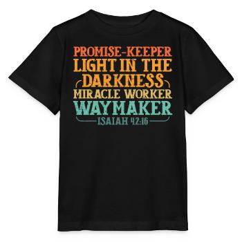 Promise Keeper Lumière dans les ténèbres - T-shirt bio MINI CREATOR Stanley/Stella Enfant - noir - Devant - Mikhail (115cm)