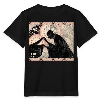 Mystère, illustration vintage, art nouveau boho - T-shirt bio MINI CREATOR Stanley/Stella Enfant - noir - Devant - Mikhail (115cm)