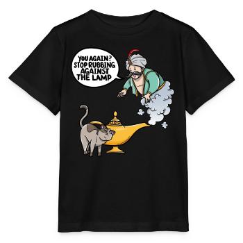 Ils cessent à nouveau de frotter contre la lampe - T-shirt bio MINI CREATOR Stanley/Stella Enfant - noir - Devant - Mikhail (115cm)