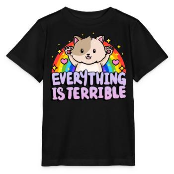 Alles Ist Schrecklich Sarkasmus Regenbogen - Stanley/Stella Kinder T-Shirt MINI CREATOR  - Schwarz - Vorne - Mikhail (115cm)
