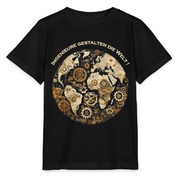 Engineers shape the world - Stanley/Stella MINI CREATOR Kids’ T-Shirt - black - Front - Mikhail (115cm)