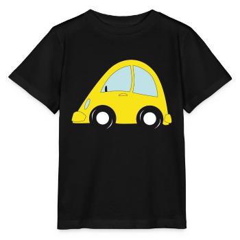 voiture jaune - T-shirt bio MINI CREATOR Stanley/Stella Enfant - noir - Devant - Mikhail (115cm)