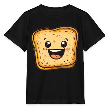 Pain grillé rieur - T-shirt bio MINI CREATOR Stanley/Stella Enfant - noir - Devant - Mikhail (115cm)