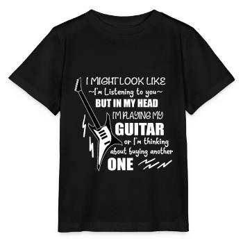 E Guitare Rock Instrument Musique Rocker - T-shirt bio MINI CREATOR Stanley/Stella Enfant - noir - Devant - Mikhail (115cm)