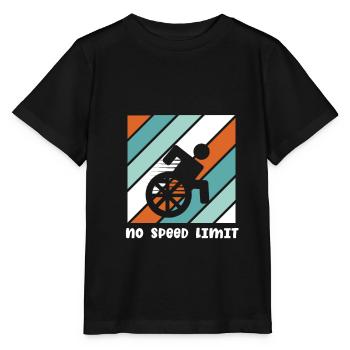 Fauteuil roulant Handicap Handicap - T-shirt bio MINI CREATOR Stanley/Stella Enfant - noir - Devant - Mikhail (115cm)