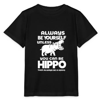 Hippo hippopotames hippoflure hippopotame hippopotame - T-shirt bio MINI CREATOR Stanley/Stella Enfant - noir - Devant - Mikhail (115cm)