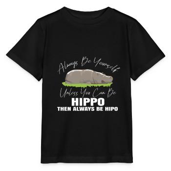 Hippo hippopotames hippoflure hippopotame hippopotame - T-shirt bio MINI CREATOR Stanley/Stella Enfant - noir - Devant - Mikhail (115cm)