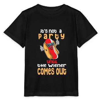 Saucisses hot-dog dans le pain viennois - T-shirt bio MINI CREATOR Stanley/Stella Enfant - noir - Devant - Mikhail (115cm)